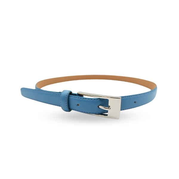 DEANEEN - Womens Blue Azure Genuine Leather Belt