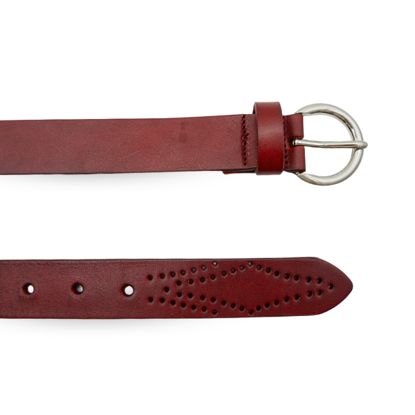 Burgundy belt outlet womens