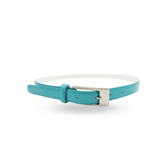 LACEY - Womens Aqua Genuine Leather Belt