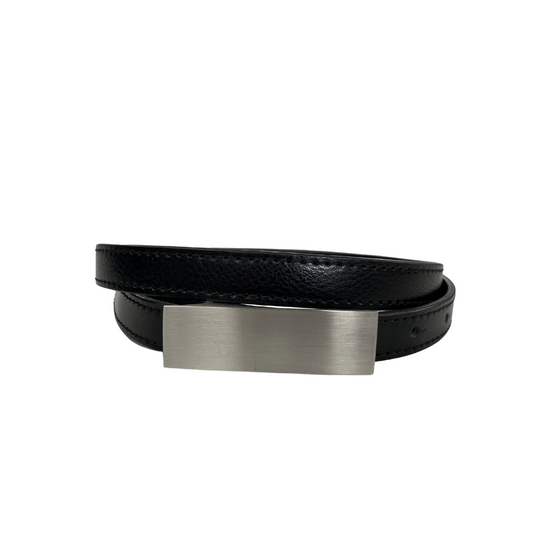 KIMBERLY - Women's Black Matte Genuine Leather Belt