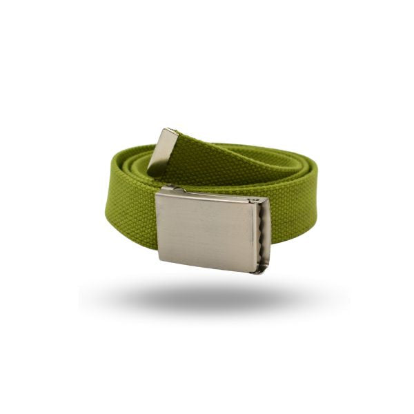 Summer Canva Belt with Silver Buckle