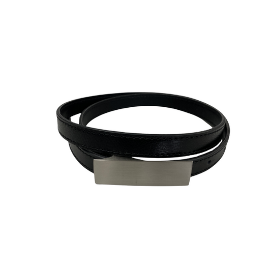 KIMBERLY - Women's Black Matte Genuine Leather Belt 2