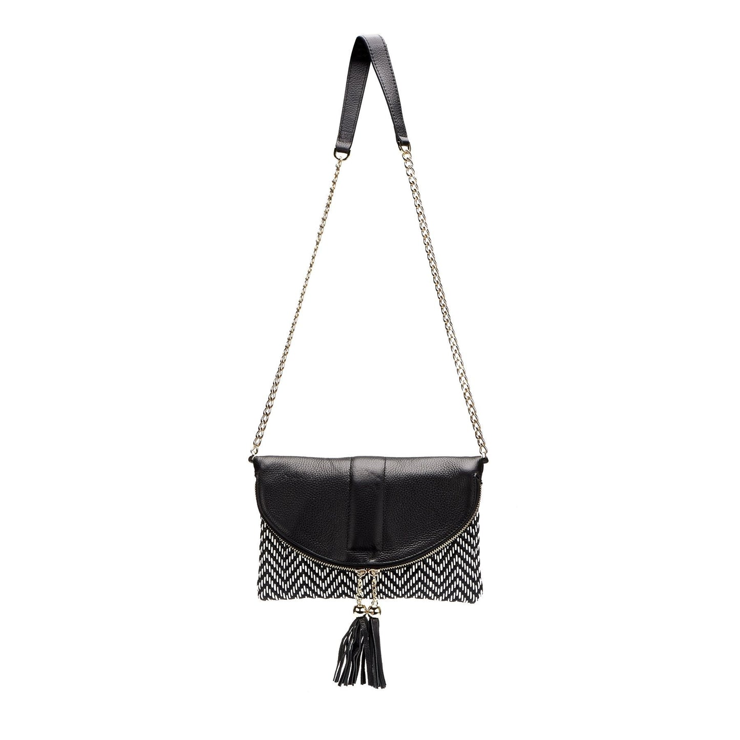 CHISWICK - Addison Road Black & White Weave Crossbody Bag – The Fitting ...