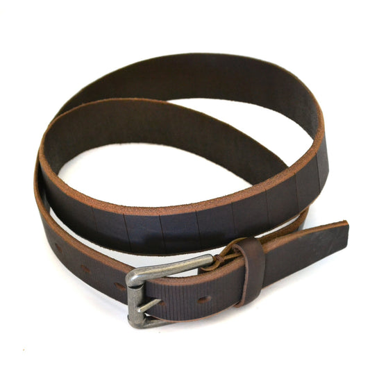 AARON - Mens Brown Genuine Leather Belt  - Belt N Bags