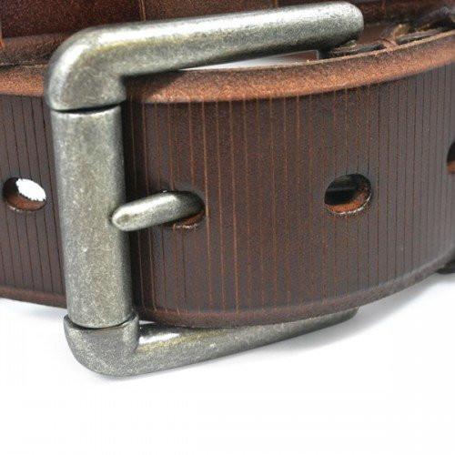 AARON - Mens Brown Genuine Leather Belt  - Belt N Bags