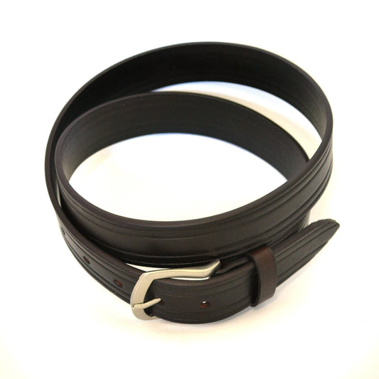 CARLOS - Mens Dark Brown Genuine Leather Belt  - Belt N Bags