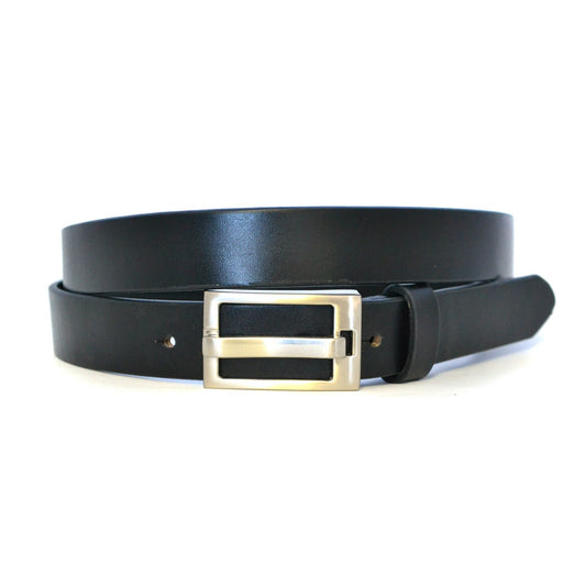 DARCY - Mens Black Leather Belt  - Belt N Bags