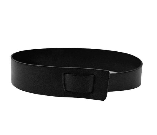 SEAFORTH - Black Genuine Leather Knot Waist belt