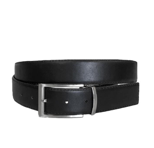 ETHAN - Men's Black and Brown Premium Vegan Leather Reversible Belt