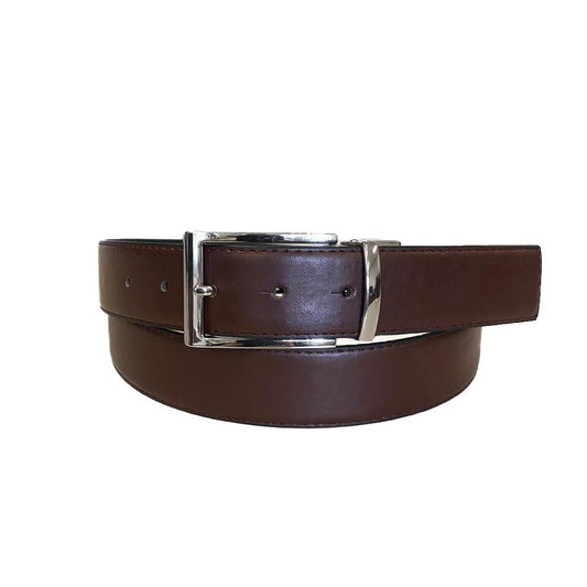 ETHAN - Men's Black and Brown Premium Vegan Leather Reversible Belt