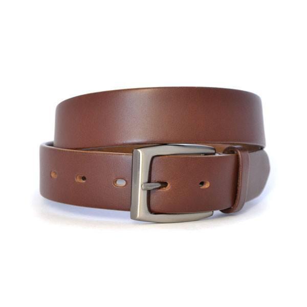 GIOVANNI - Mens Tan Genuine Leather Belt – The Fitting Belt Company