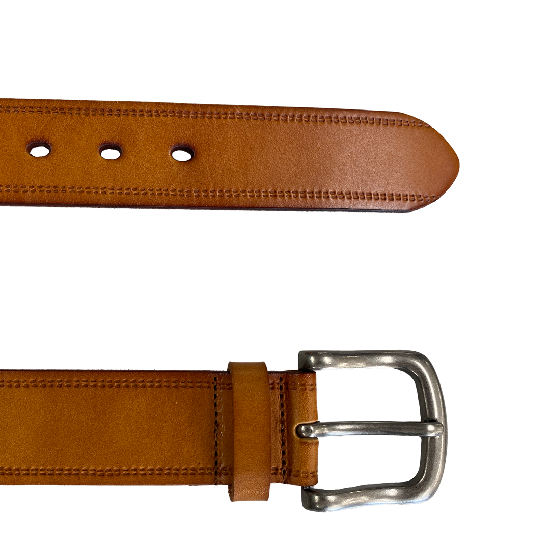 DUNDEE - Mens Tan Genuine Leather Belt - NEW ARRIVAL