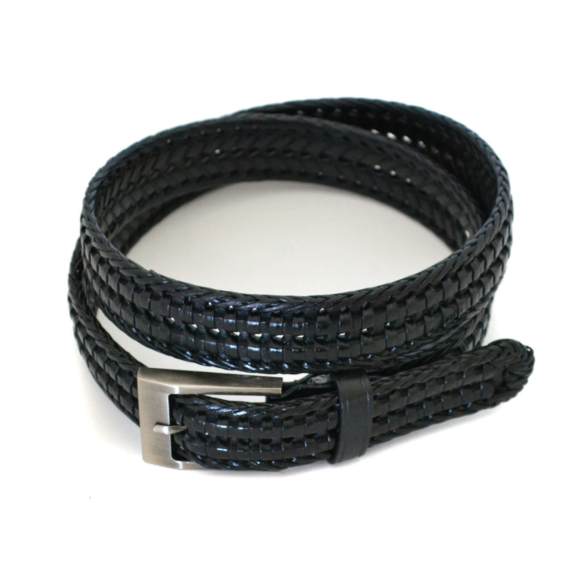 Mens plaited outlet belt