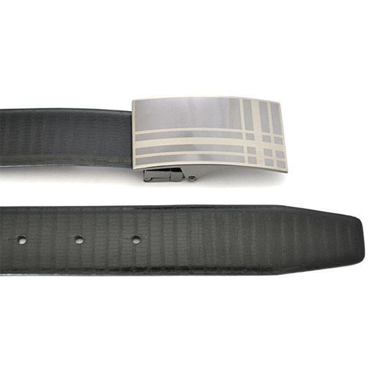 JACKSON - Mens Tapered Edge Black Leather Belt  - Belt N Bags