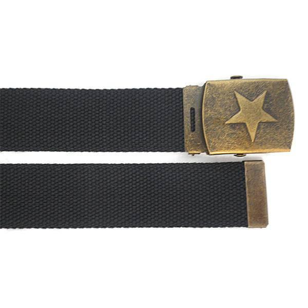 KELSO - Mens Black Webbing Belt - Belt N Bags