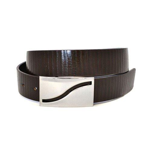 OAKLEY - Mens Brown Square End Leather Belt - BeltNBags