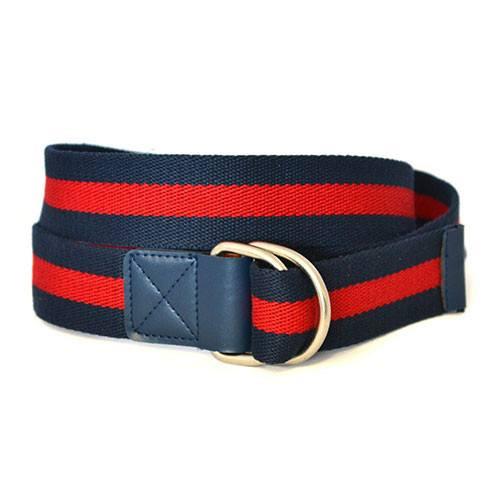 RODNEY - Mens Red & Navy Webbing Belt – The Fitting Belt Company