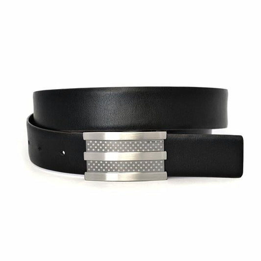 RAFAEL - Mens Black and Brown Leather Belt - BeltNBags