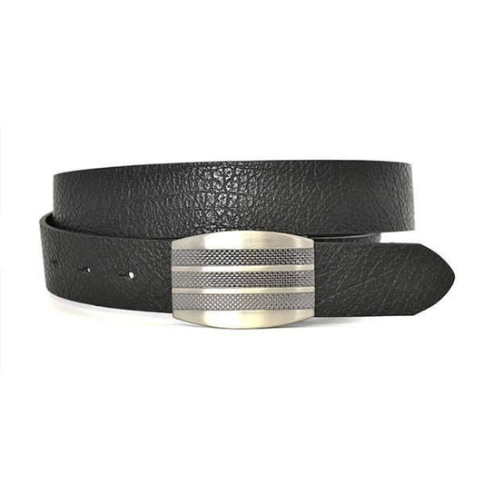 SAEGER - Mens Black Leather Reversible Belt - BeltNBags