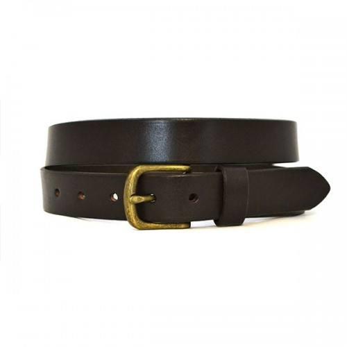 TOBEN - Mens Brown Leather Dress Belt - BeltNBags