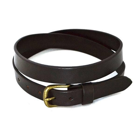 TOBEN - Mens Brown Leather Dress Belt - BeltNBags