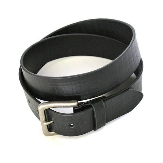 VALIANT - Mens Black Leather Belt - BeltNBags