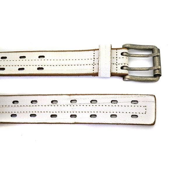 WADE - Mens Cream & Sand Leather Belt - BeltNBags