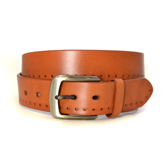 YASHA - Mens Tan Genuine Leather Belt - BeltNBags