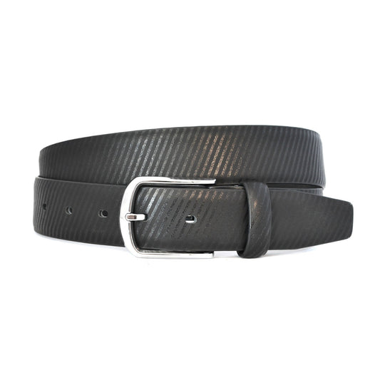 ZACK - Mens Black Leather Belt - BeltNBags