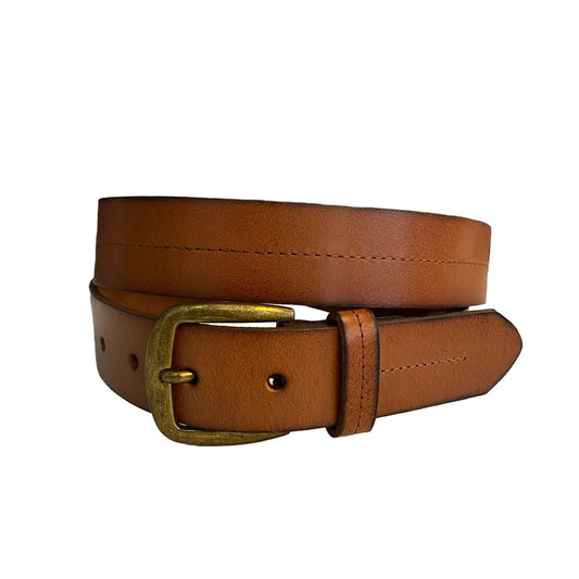 ANDREW - Mens Tan Genuine Leather Belt  - Belt N Bags