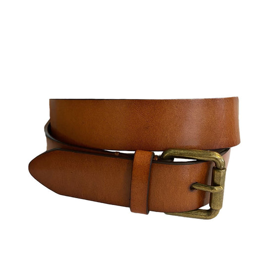 ANDY - Mens Tan Genuine Leather Belt  - Belt N Bags