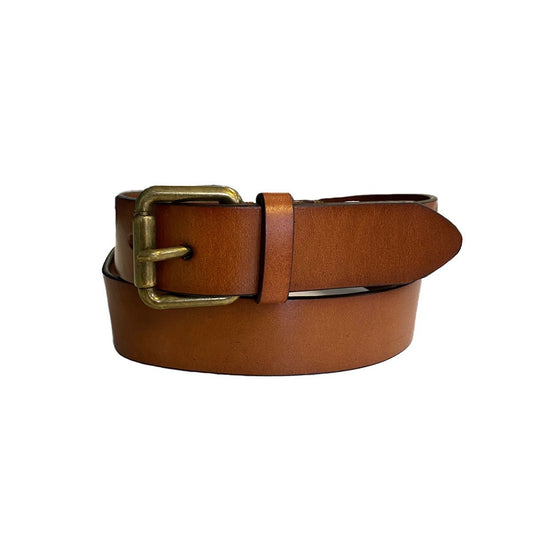 ANDY - Mens Tan Genuine Leather Belt  - Belt N Bags