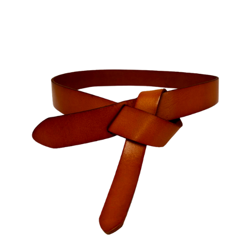 ROCKDALE - Women's Tan Genuine Leather Knot Belt