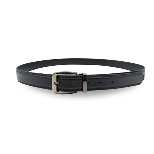 Santiago Men's Black Leather Belt