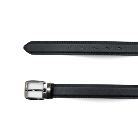 Santiago Men's Black Leather Belt