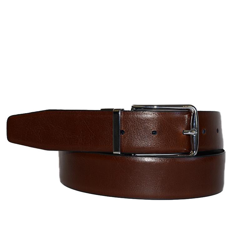 STEFANO - Mens Black and Brown Reversible Genuine Leather Belt – The ...